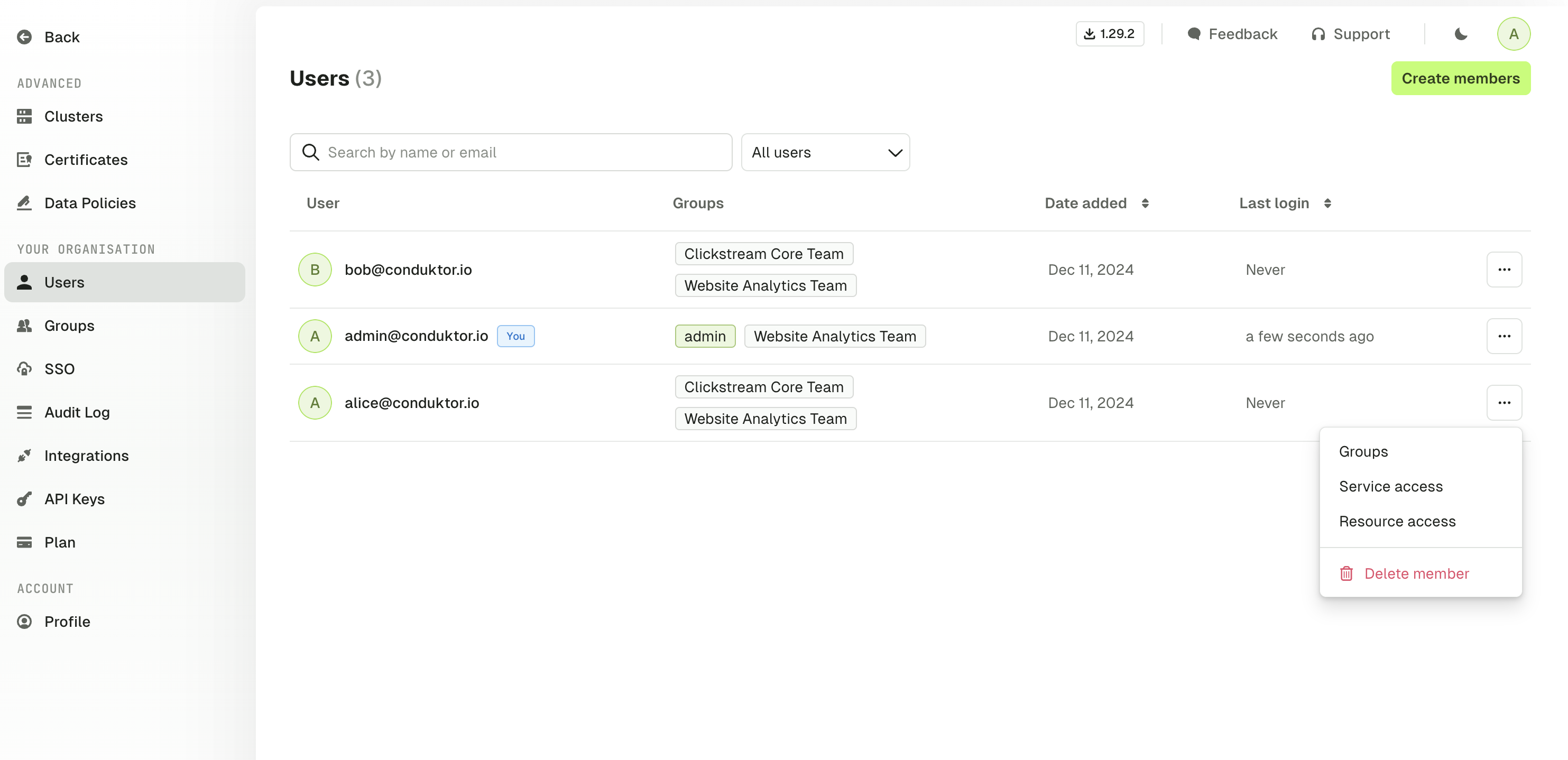Assign user permissions